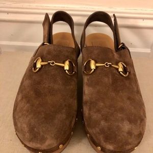 Gucci Suede Clogs